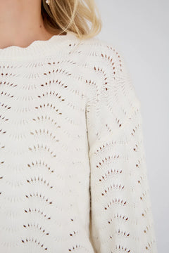 Beana Knit Blouse - Off White
