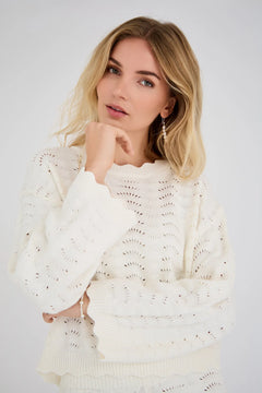 Beana Knit Blouse - Off White