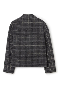 Becky Checked Jacket - Grey Mel Check