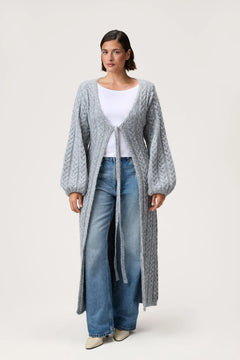 Biella Cardigan - Grey Melange