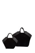 Aura Bag L - Black Suede