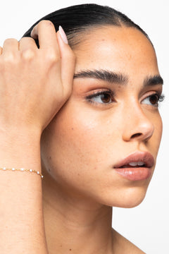 The Blue Bead Bracelet - Light Blue