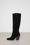 Wilma Knee Boot - Black Suede