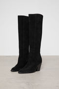 Wilma Knee Boot - Black Suede