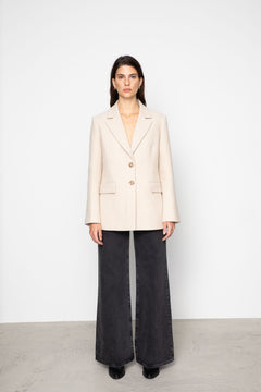 Brooklyn Blazer - Cream Herringbone
