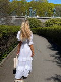 Vera Voile Dress - White