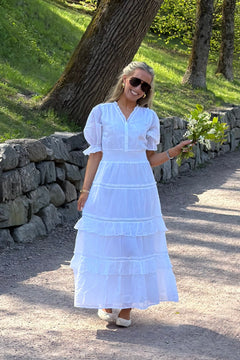 Vera Voile Dress - White