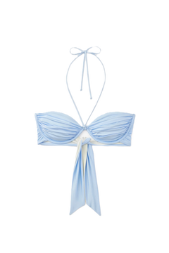 Billow Bikini Top - Pearl Blue
