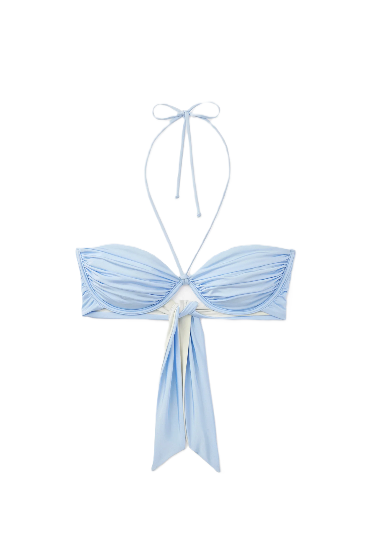 Billow Bikini Top - Pearl Blue