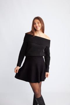 Jane Knit Blouse - Black