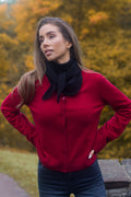 Clara Cashmere Knit Cardigan - Dark Red