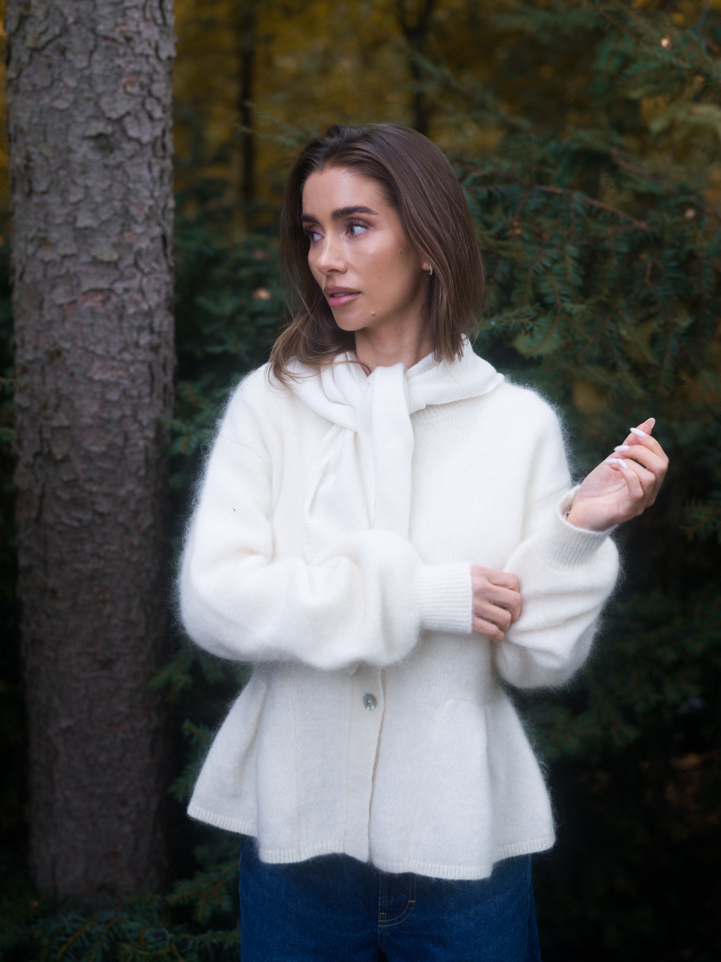 Molly Mohair Cardigan - Offwhite