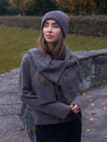 Liz Cashmere Knit Cardigan - Brown Melange