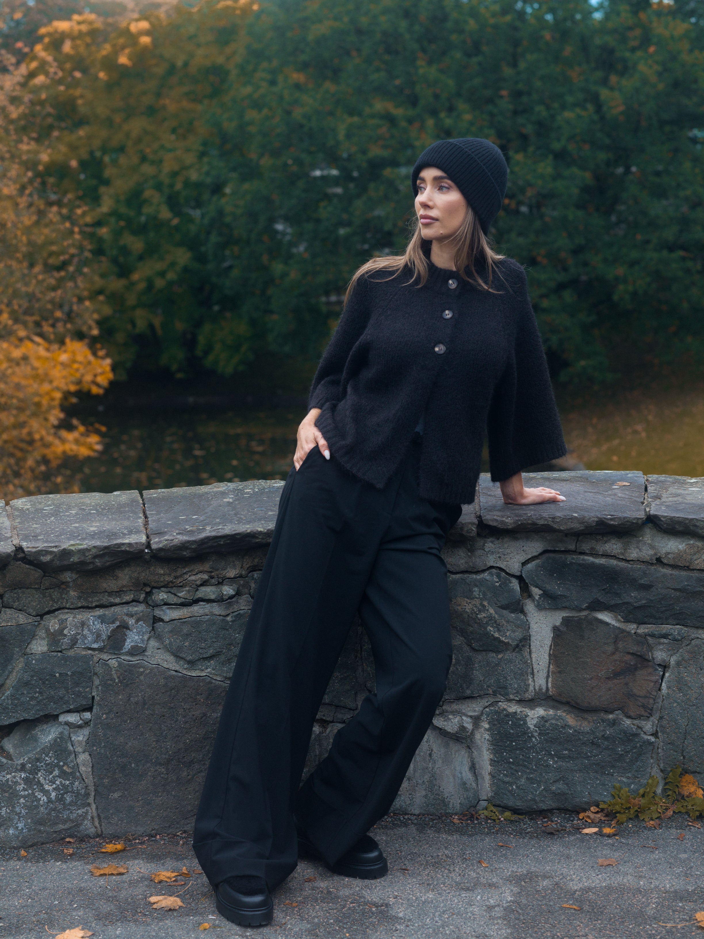 Diana Cape Cardigan - Dark Brown