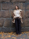 Marta Shearling Jacket - Dark Cognac/Cream