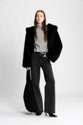 Astrid Faux Fur Jacket - Black
