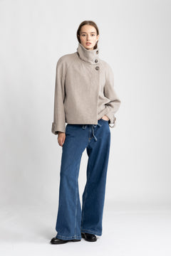 Isadora Wool Jacket - Grey Sand