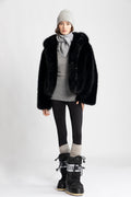 Astrid Faux Fur Jacket - Black