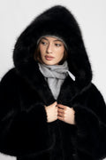 Astrid Faux Fur Jacket - Black