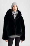 Astrid Faux Fur Jacket - Black