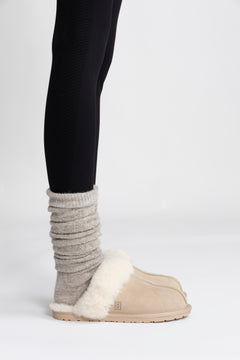 Selma Shearling Slippers - Beige