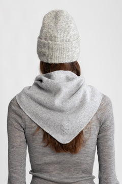 Victoria Wool Scarf - Grey Melange