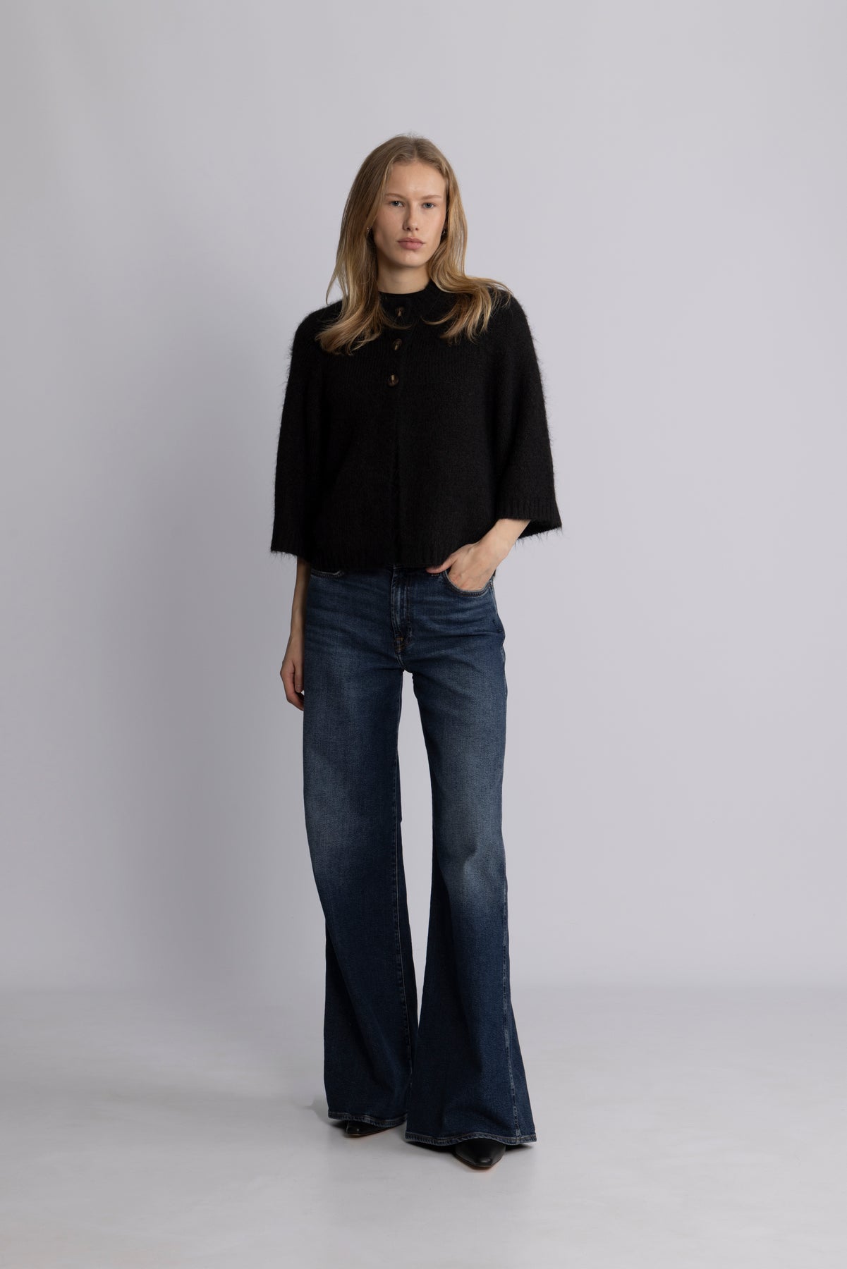 Diana Cape Cardigan - Dark Brown