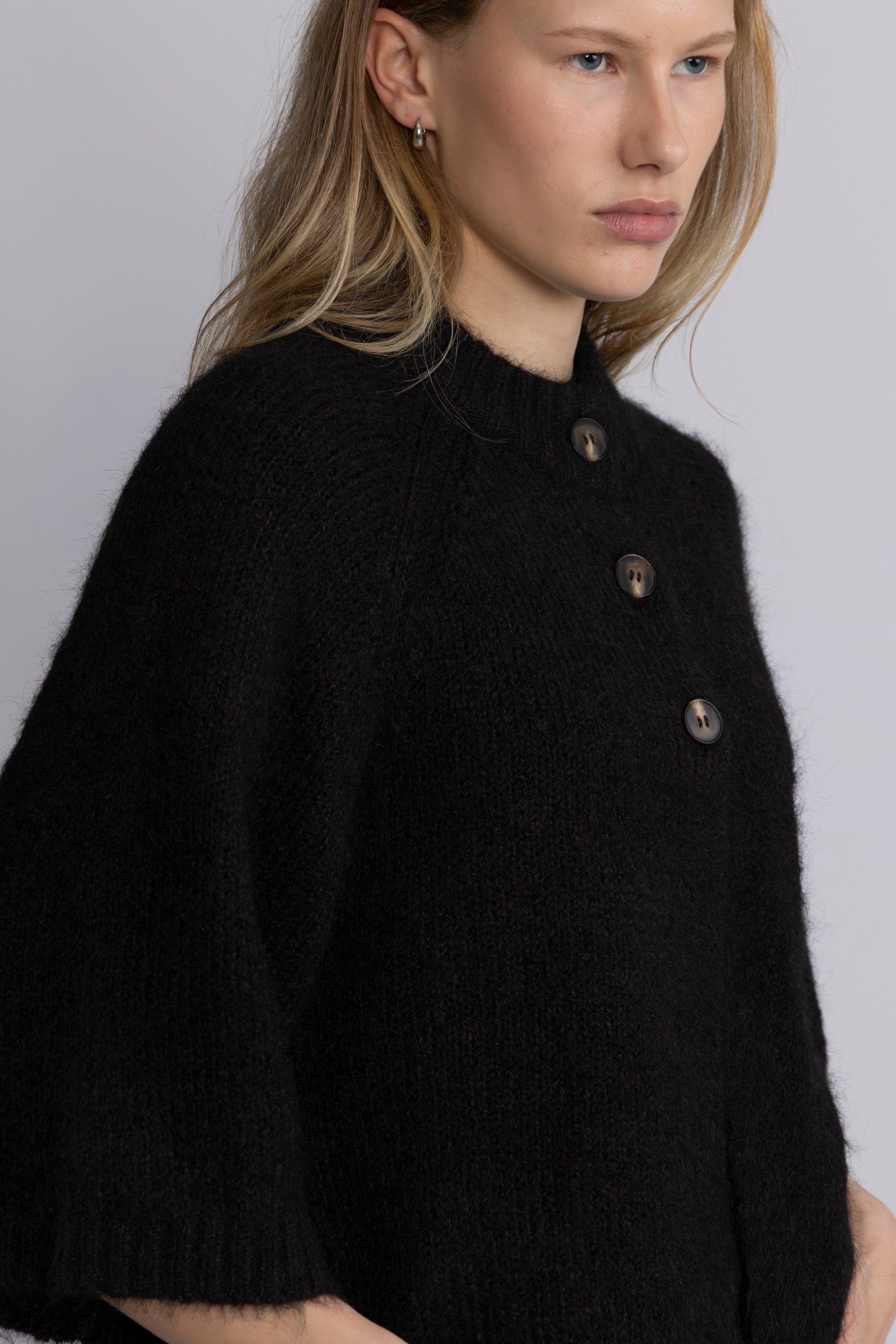 Diana Cape Cardigan - Dark Brown