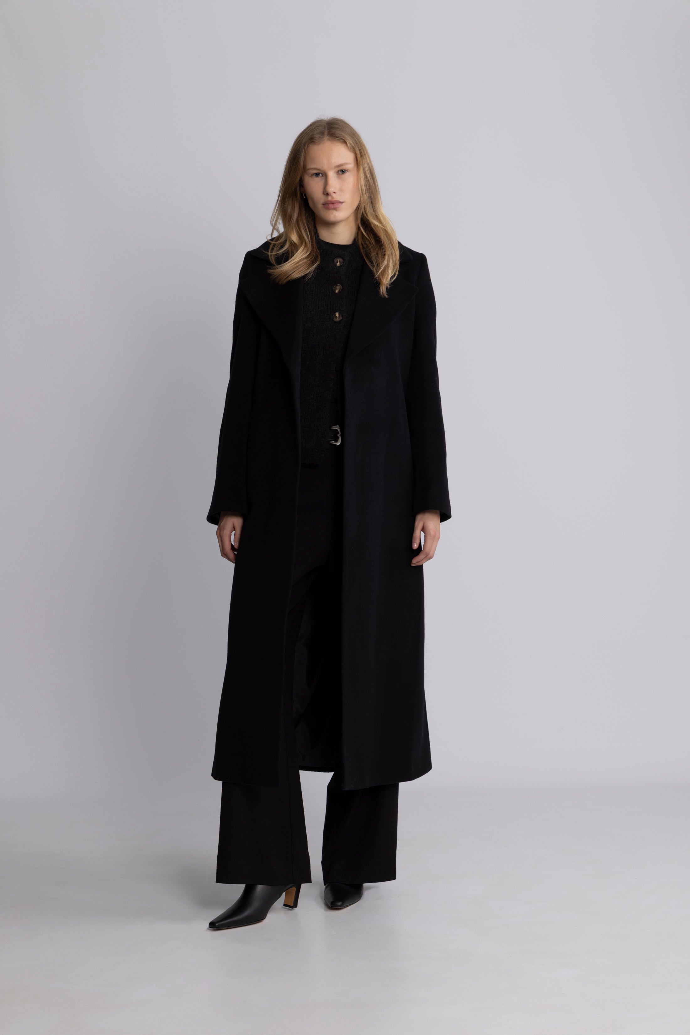 Charlotta Cashmere Coat - Black