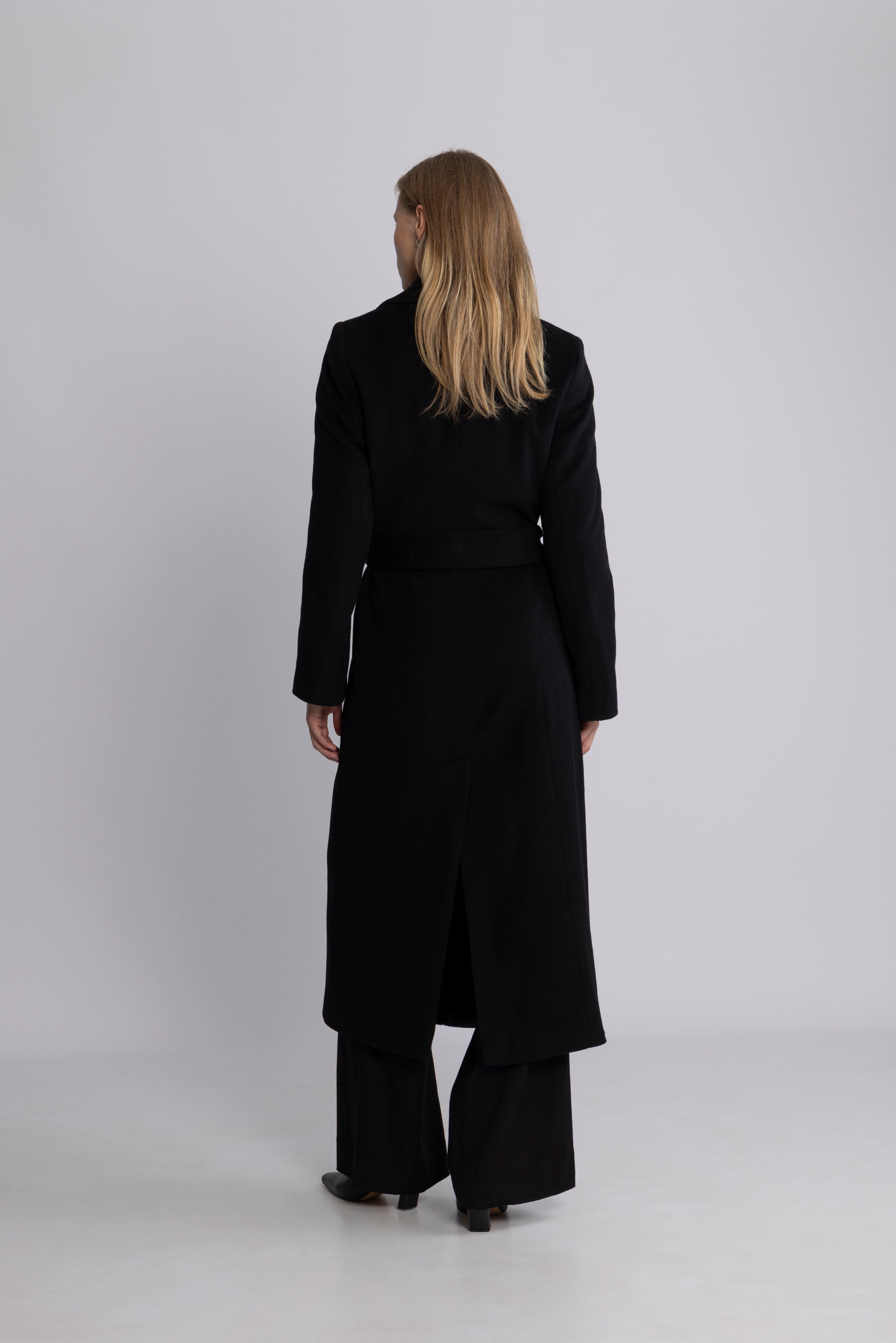 Charlotta Cashmere Coat - Black