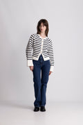 Pernille Knit Cardigan - Navy Striped