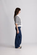 Frida Bow Knit - Off White/Blue