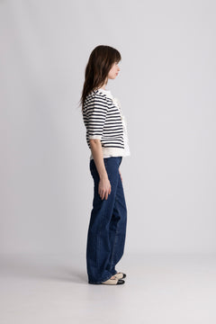 Frida Bow Knit - Off White/Blue