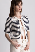 Frida Bow Knit - Off White/Blue