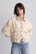 Tone Tweed Jacket - Off White