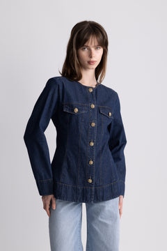 Pernilla Denim Jacket - Dark Blue