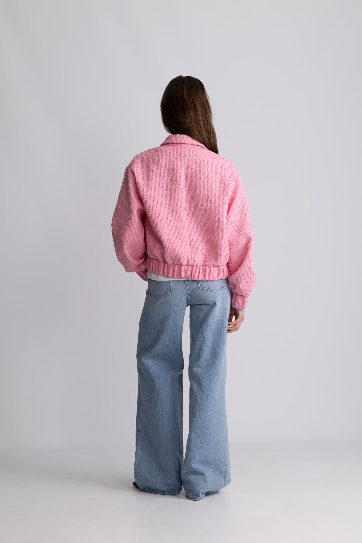 Tone Tweed Jacket - Light Pink