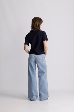 Helen Polo Knit Cardigan - Navy