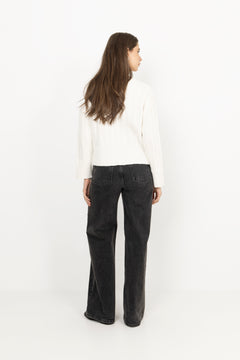 Catherine Cotton Cable Sweater - Cream