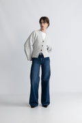 Elisabeth Knit Cardigan - Light Grey Melange