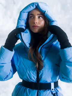 Emily Down Belt Jacket - Lt Blue