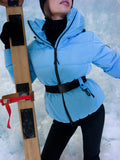 Emily Down Belt Jacket - Lt Blue