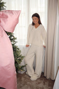Cathy Cashmere Cable Knit Pant - Cream