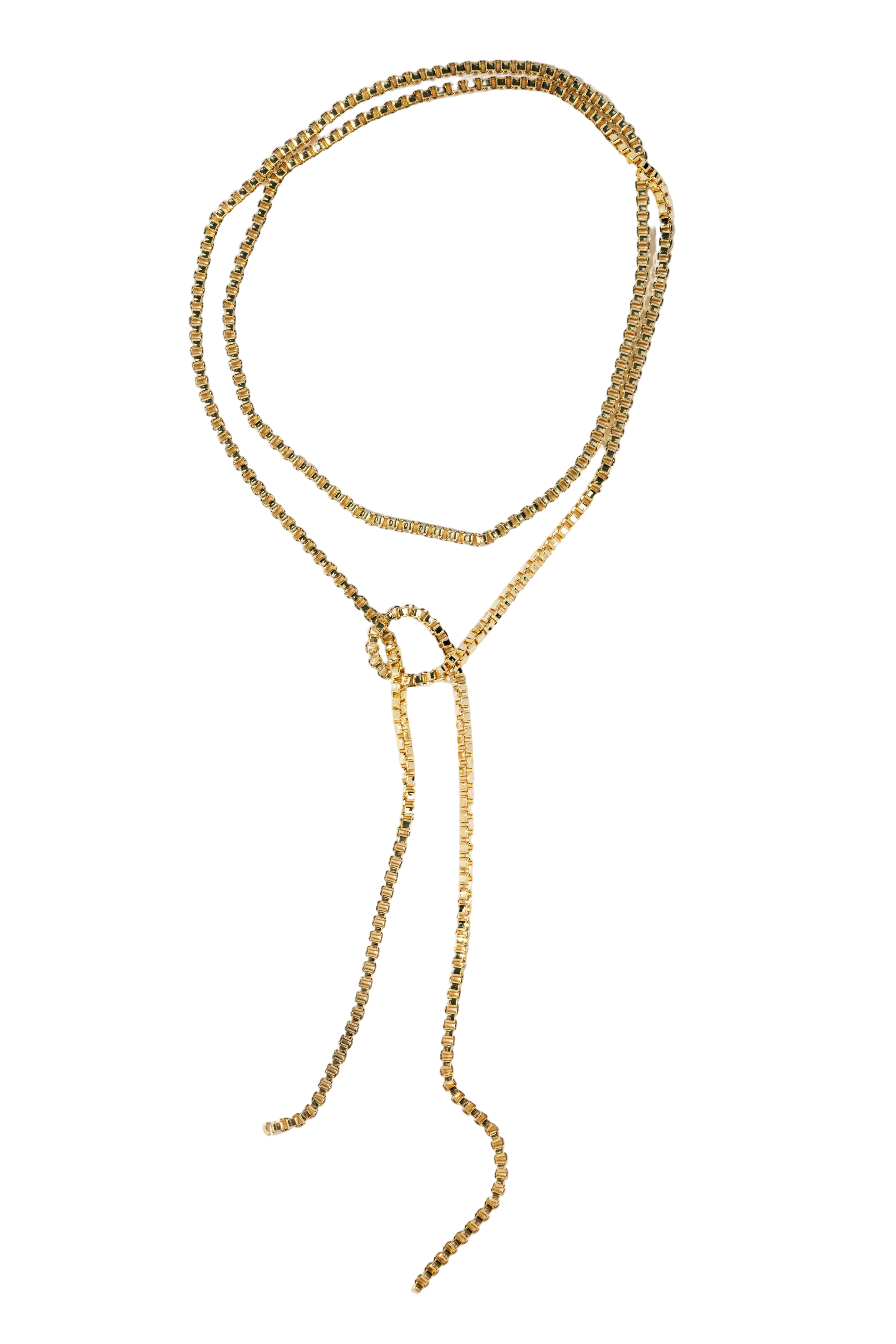 Box Rope Necklace Pearl Octopuss.y - Smykker - Gold Box Chain Rope - Gold - Villoid