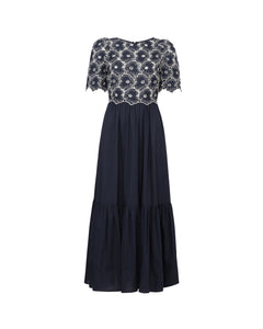 Broderie Anglaise Maxi Dress - Marine
