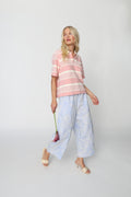 Alanis Blouse - Creamy Blush Stripe