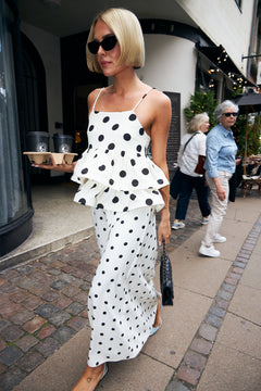 Josellecras Skirt - White Polka