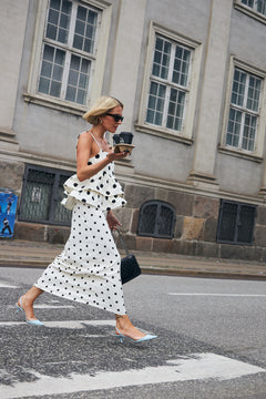 Josellecras Skirt - White Polka