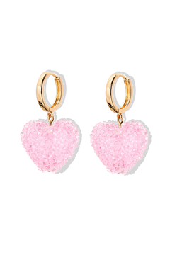 Jelly Heart Hoops - Baby Pink