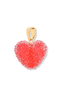 Jelly Heart Pendant Classic Connector - Watermelon